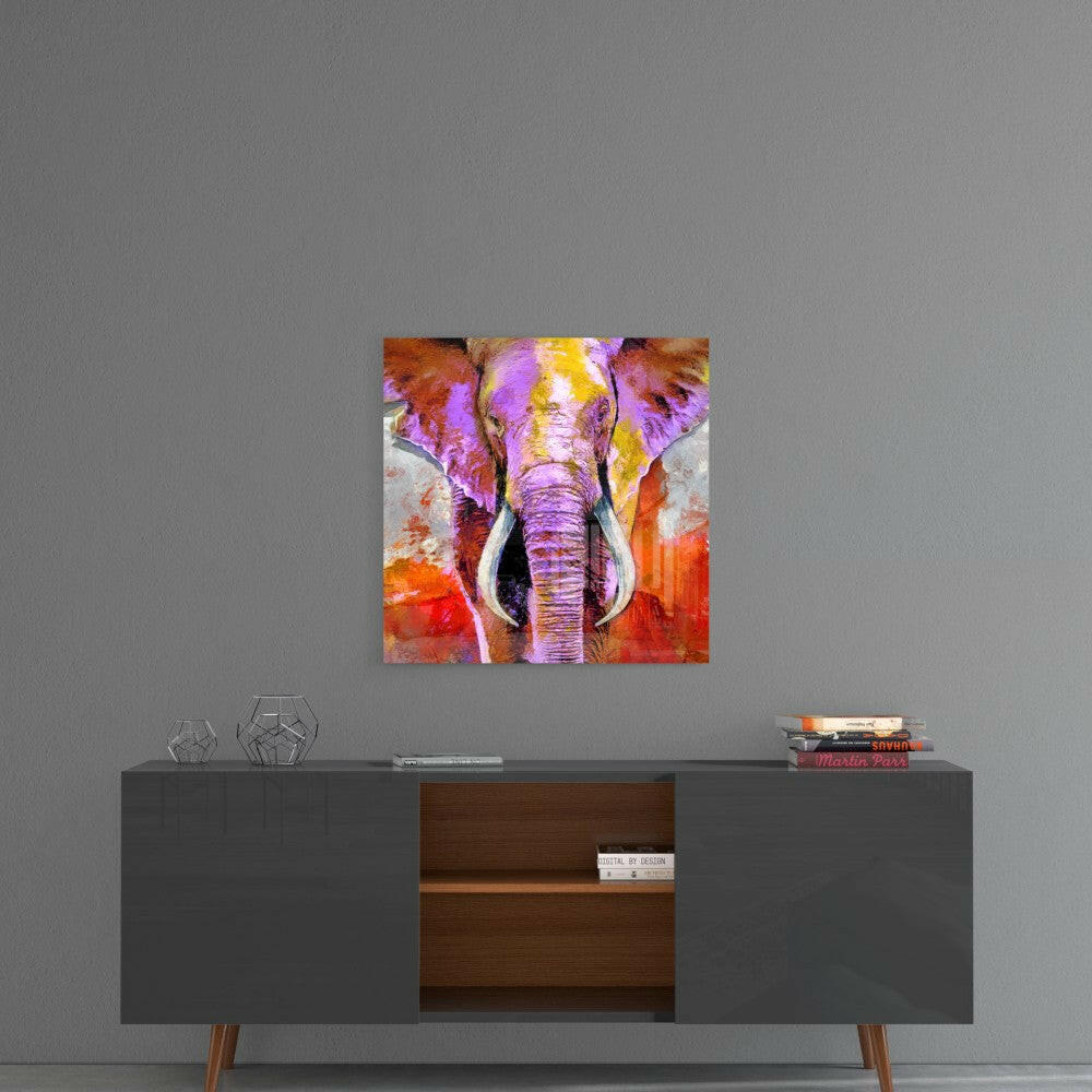 Insigneart USA Insigneart USA Colorful Elephant Glass Wall Art