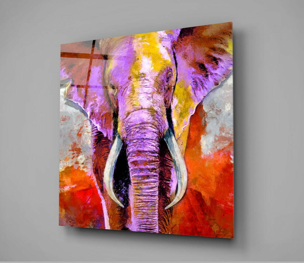 Insigneart USA Insigneart USA Colorful Elephant Glass Wall Art
