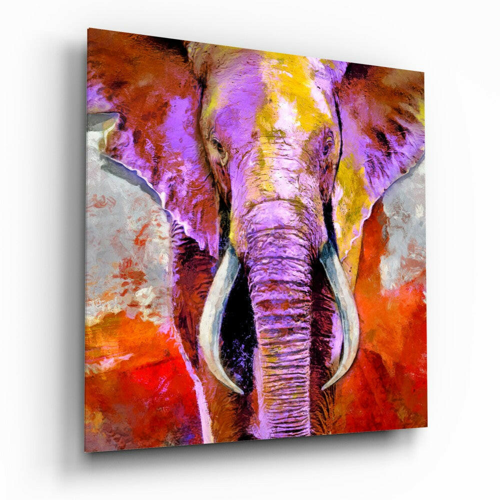 Insigneart USA Insigneart USA Colorful Elephant Glass Wall Art