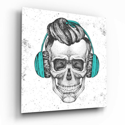 Insigneart USA Insigneart USA Skull - Always Music Glass Wall Art