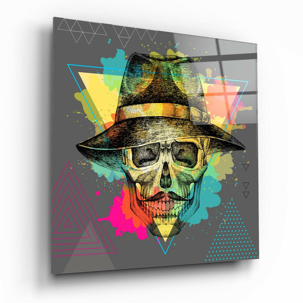 Insigneart USA Insigneart USA Skull - Never Without a Hat Glass Wall Art