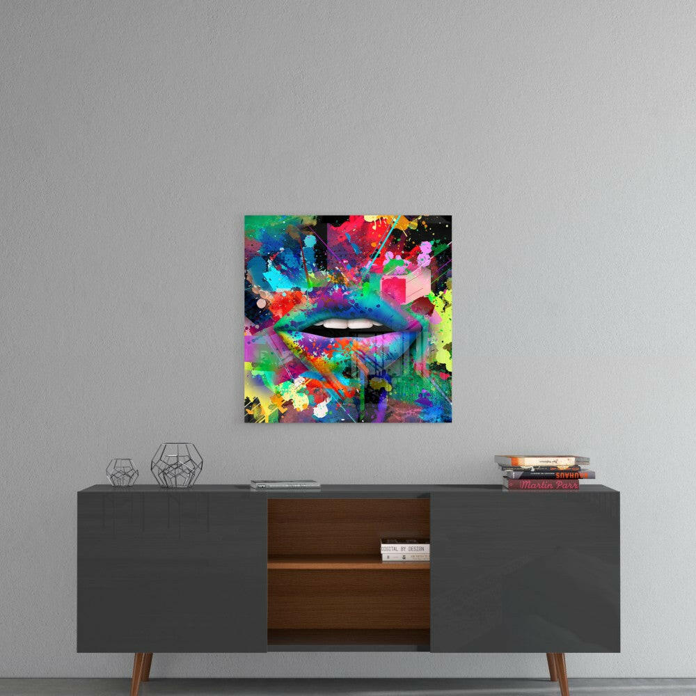 Insigneart USA Insigneart USA Colored Lips Glass Wall Art