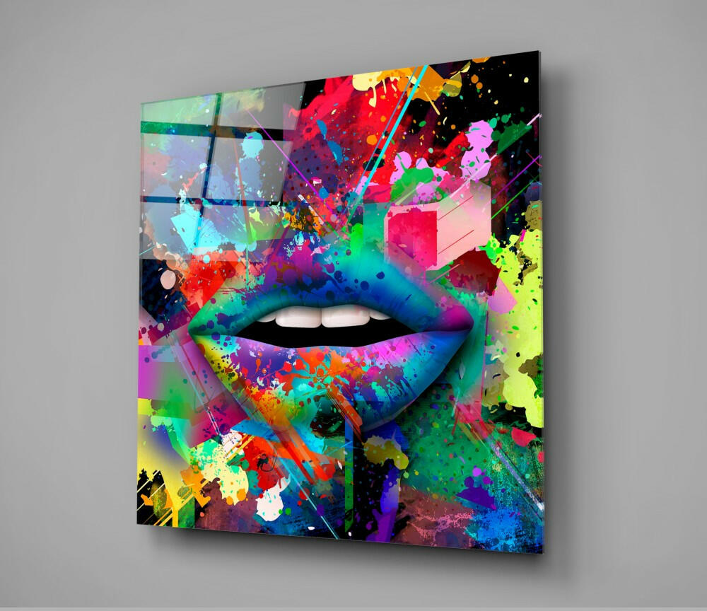 Insigneart USA Insigneart USA Colored Lips Glass Wall Art
