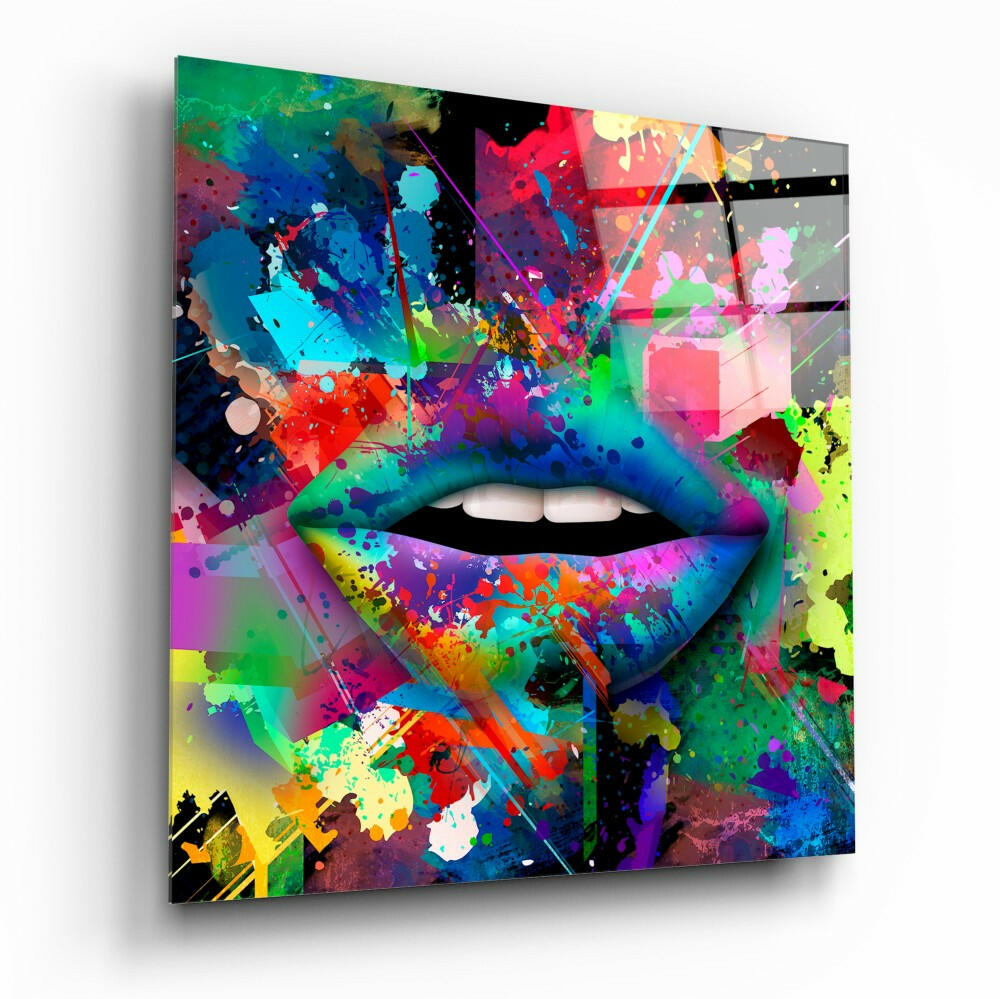 Insigneart USA Insigneart USA Colored Lips Glass Wall Art