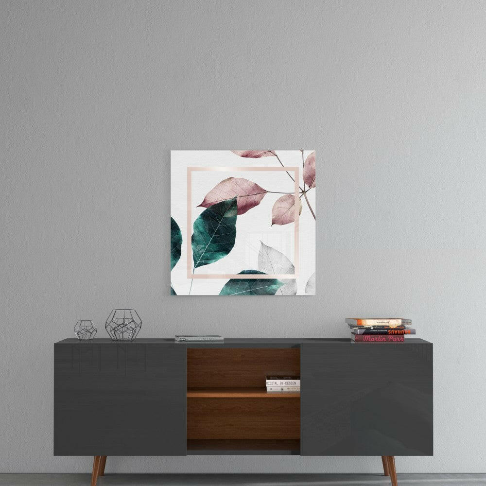 Insigneart USA Insigneart USA Scandinavian Style Leaves Glass Wall Art