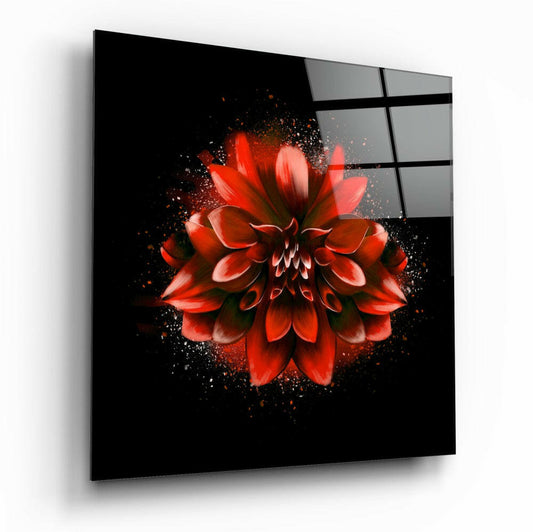 Insigneart USA Insigneart USA Red Lotus Glass Wall Art