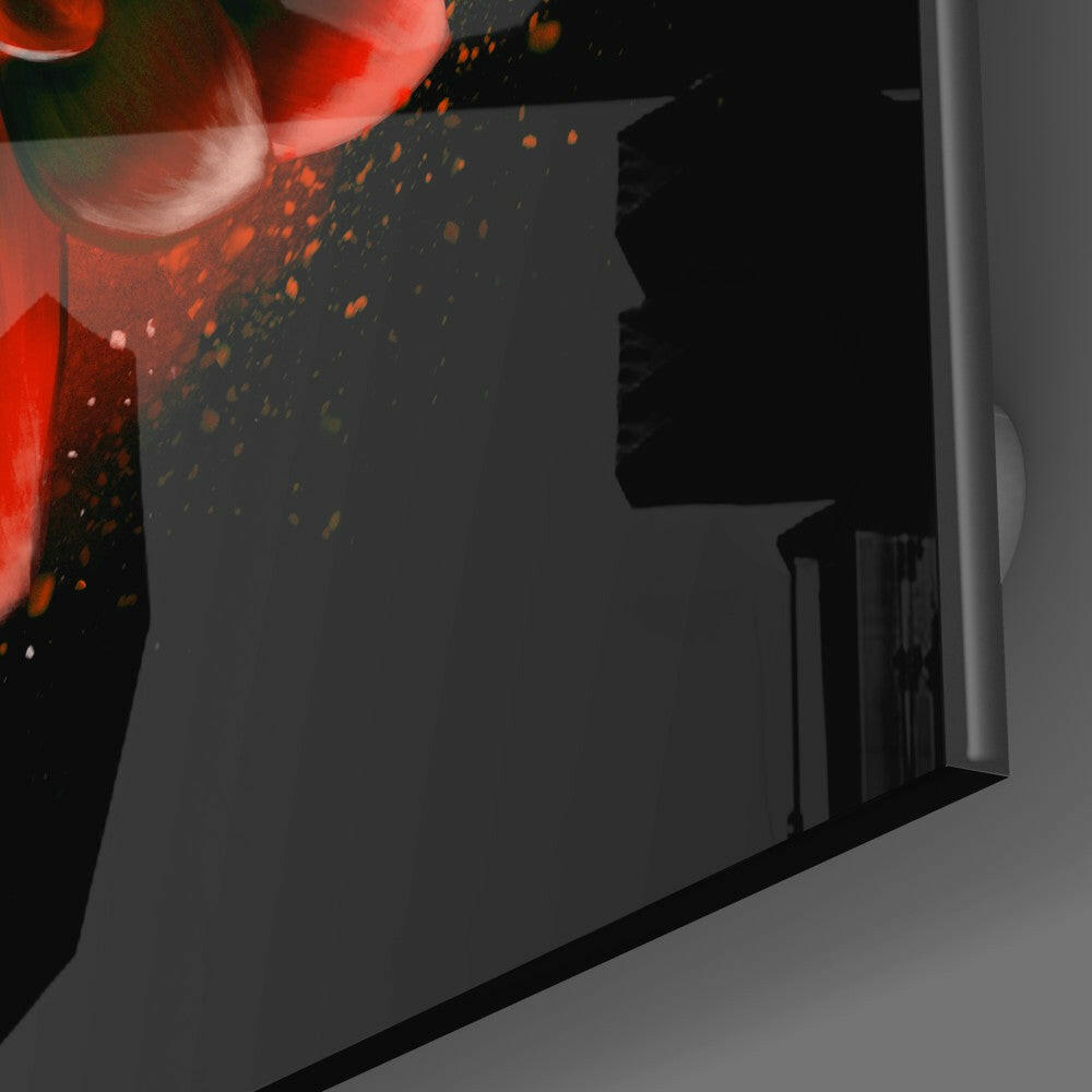 Insigneart USA Insigneart USA Red Lotus Glass Wall Art