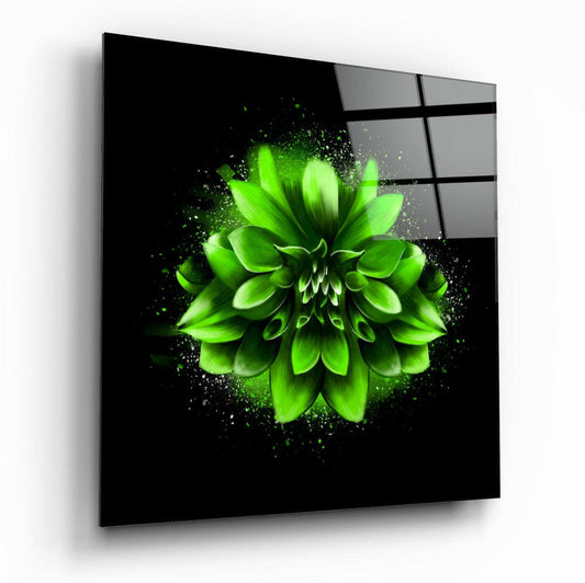 Insigneart USA Insigneart USA Green Lotus Glass Wall Art