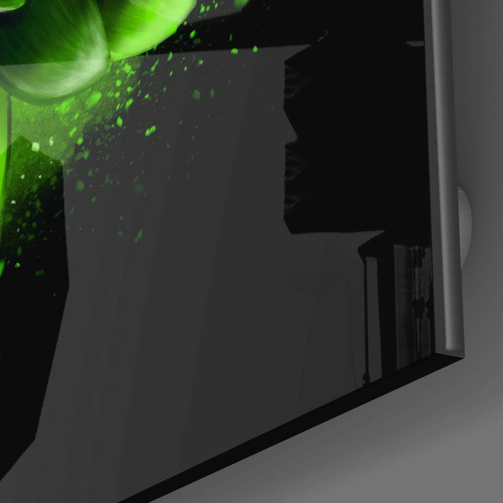 Insigneart USA Insigneart USA Green Lotus Glass Wall Art