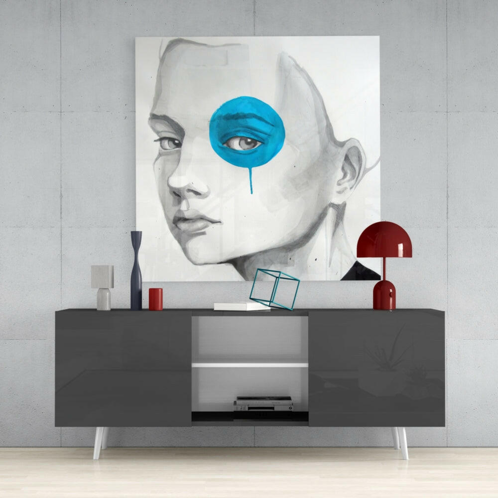 Insigneart USA Insigneart USA Blue Look Glass Wall Art