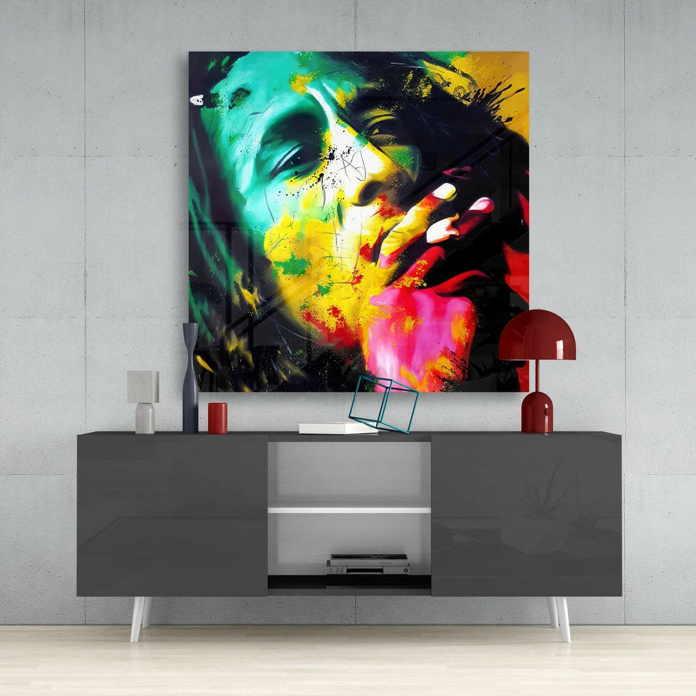 Insigneart USA Insigneart USA Bob Marley Glass Wall Art