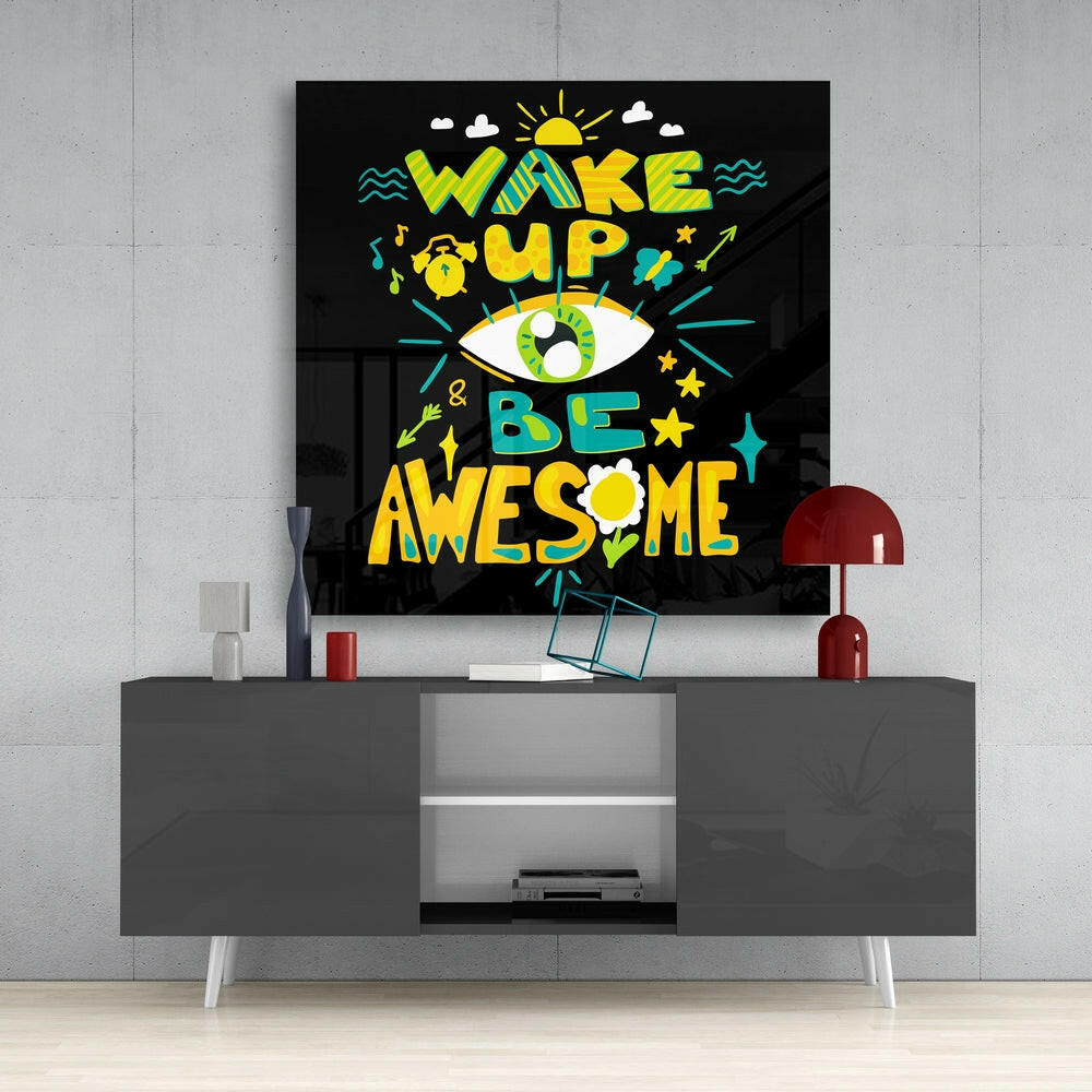 Insigneart USA Insigneart USA “Wake Up” Glass Wall Art
