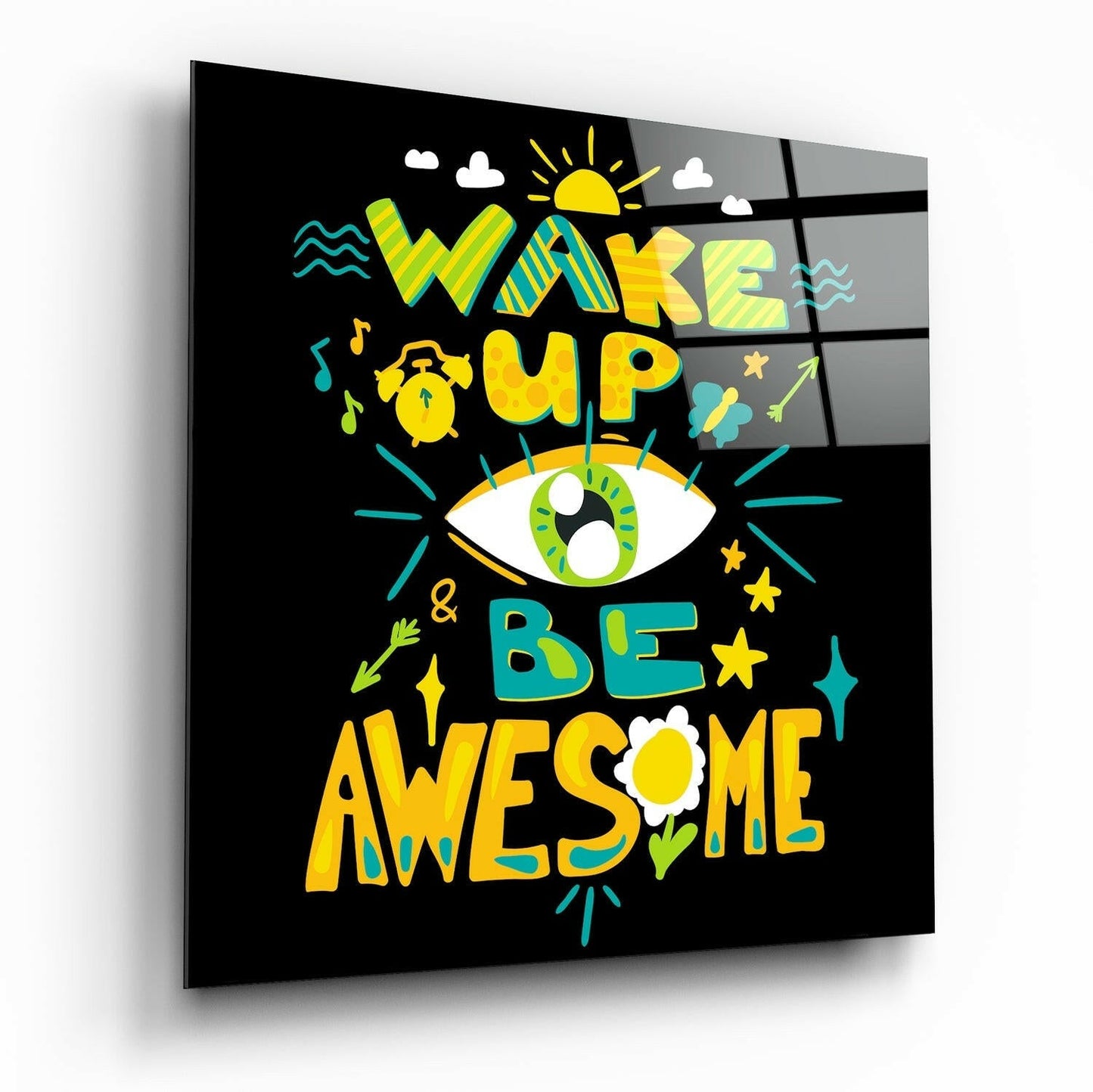 Insigneart USA Insigneart USA “Wake Up” Glass Wall Art