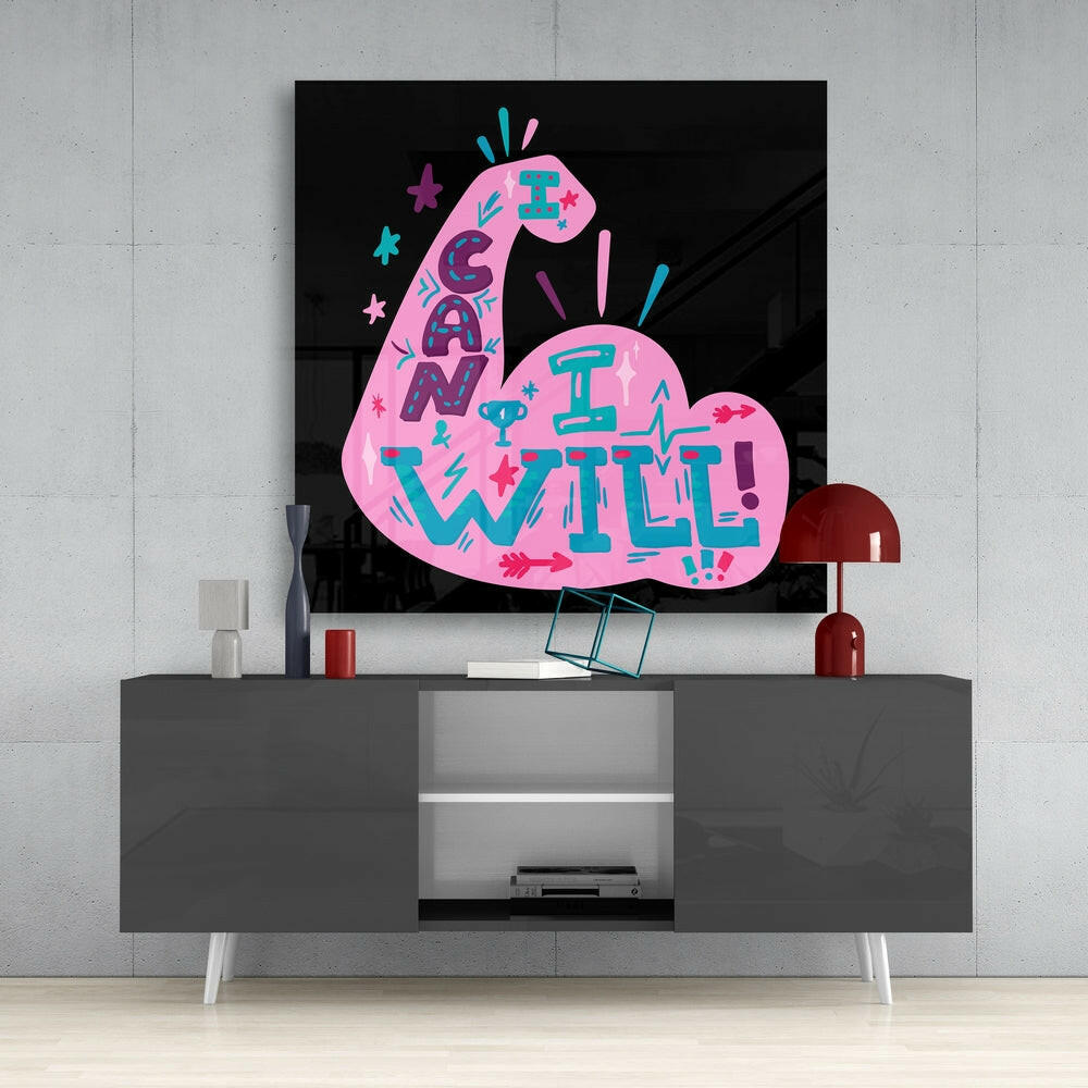 Insigneart USA Insigneart USA “I Can I Will” Glass Wall Art