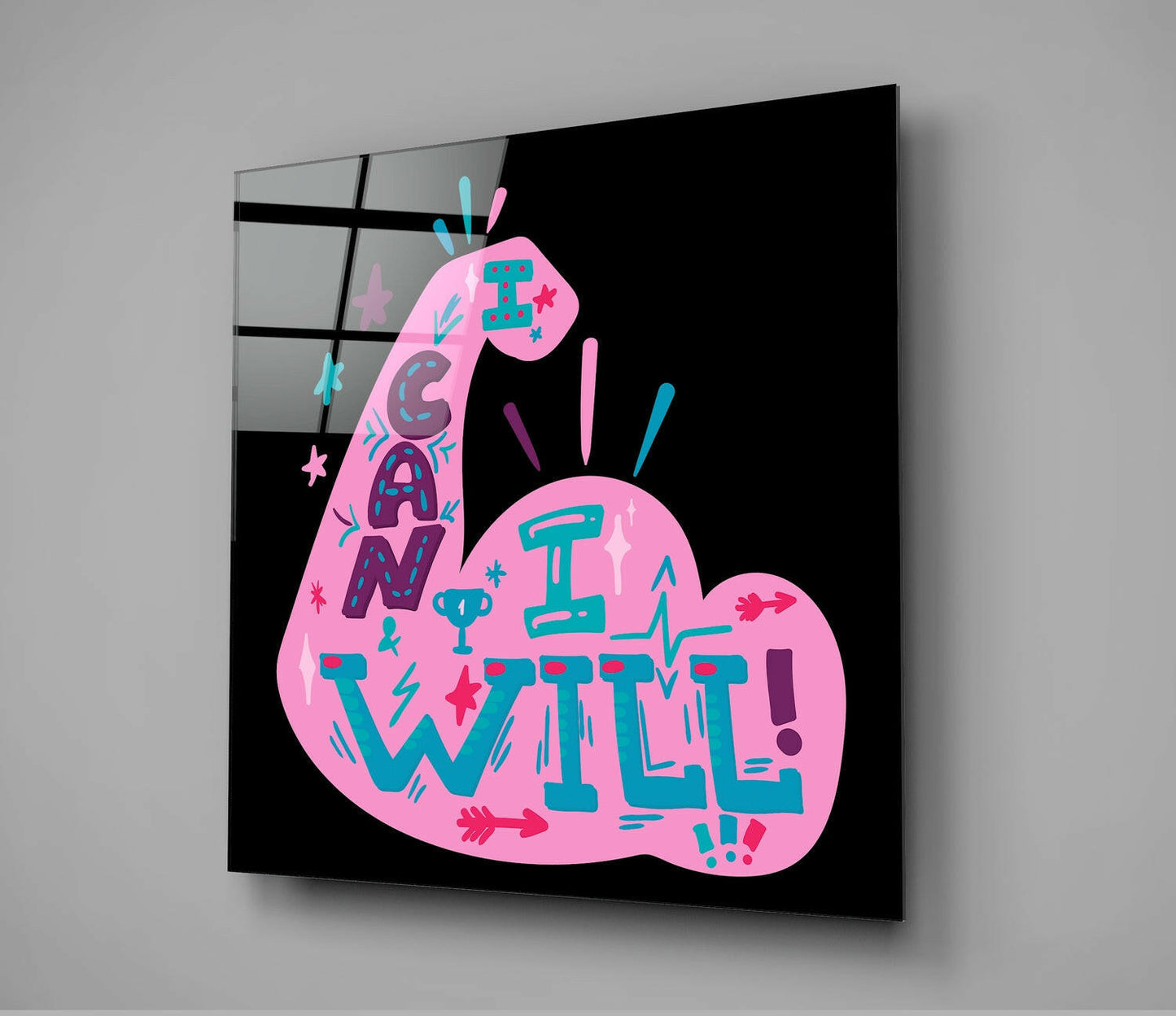 Insigneart USA Insigneart USA “I Can I Will” Glass Wall Art