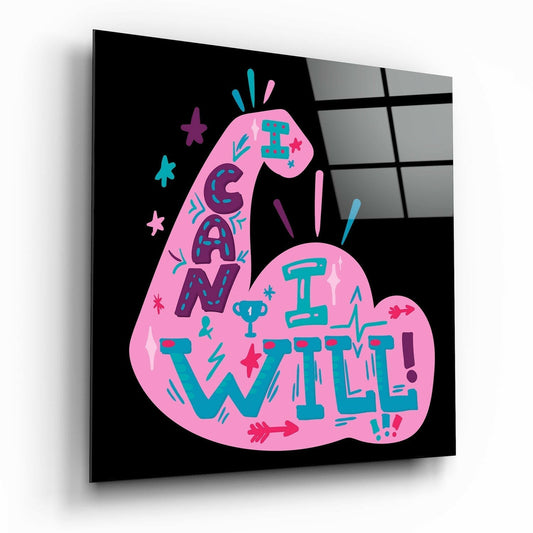 Insigneart USA Insigneart USA “I Can I Will” Glass Wall Art
