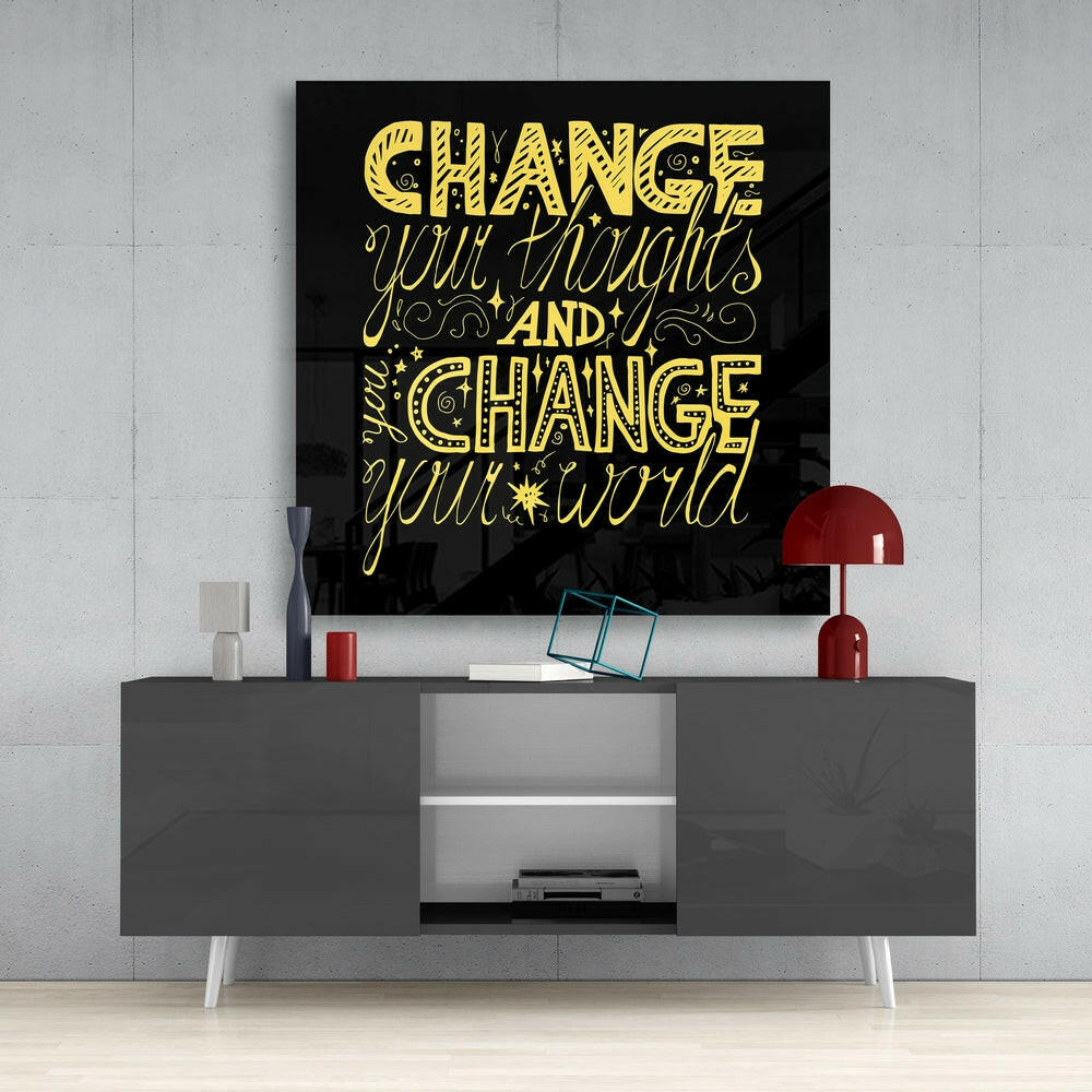 Insigneart USA Insigneart USA “Change Your World” Glass Wall Art