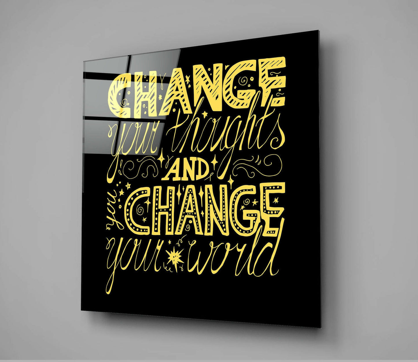 Insigneart USA Insigneart USA “Change Your World” Glass Wall Art