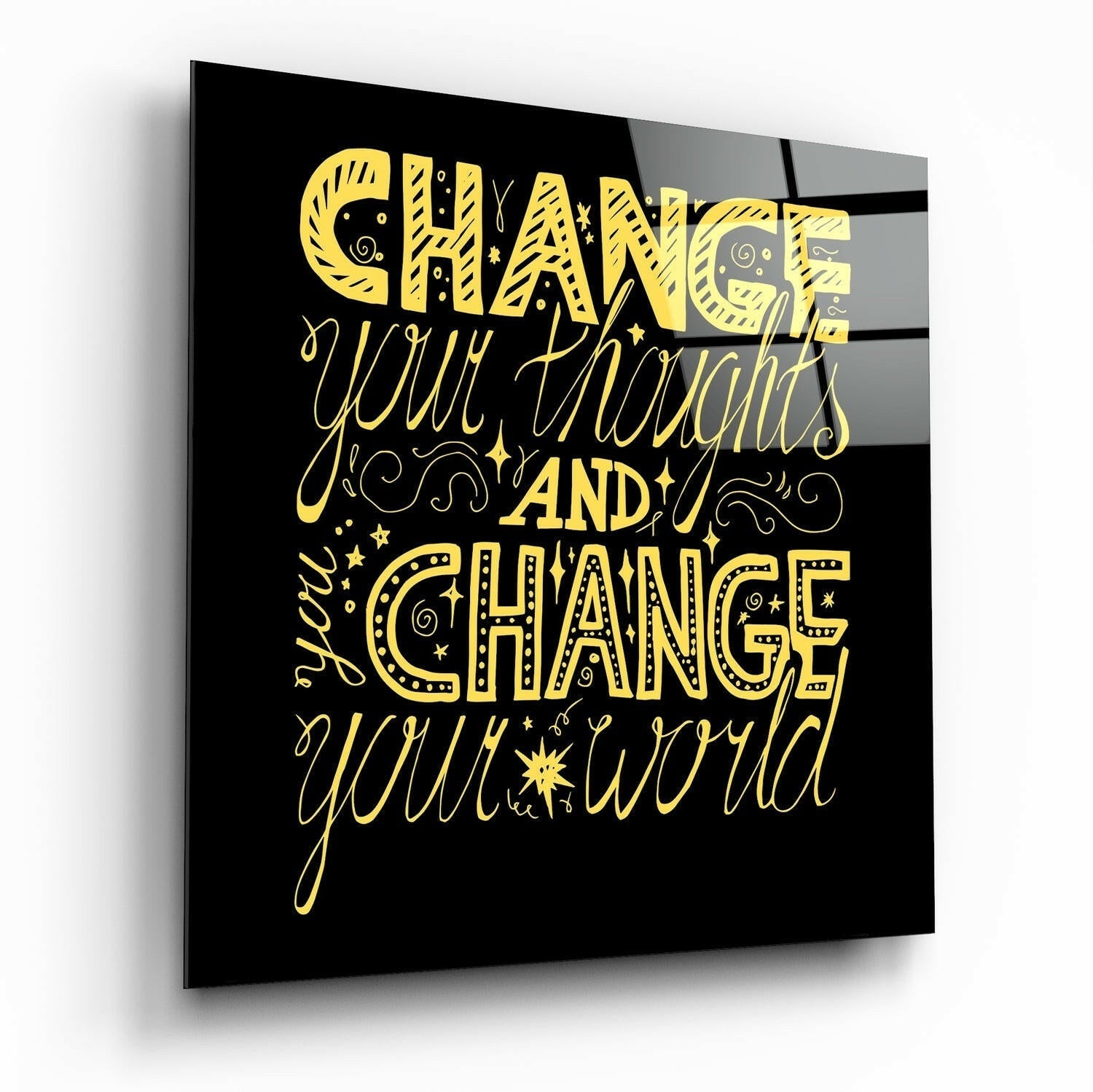 Insigneart USA Insigneart USA “Change Your World” Glass Wall Art