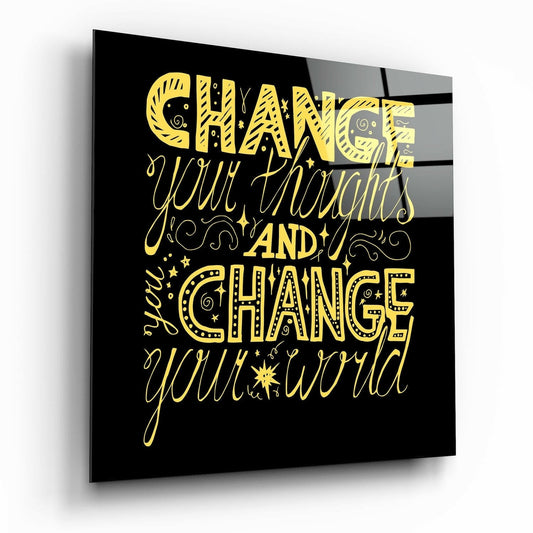 Insigneart USA Insigneart USA “Change Your World” Glass Wall Art