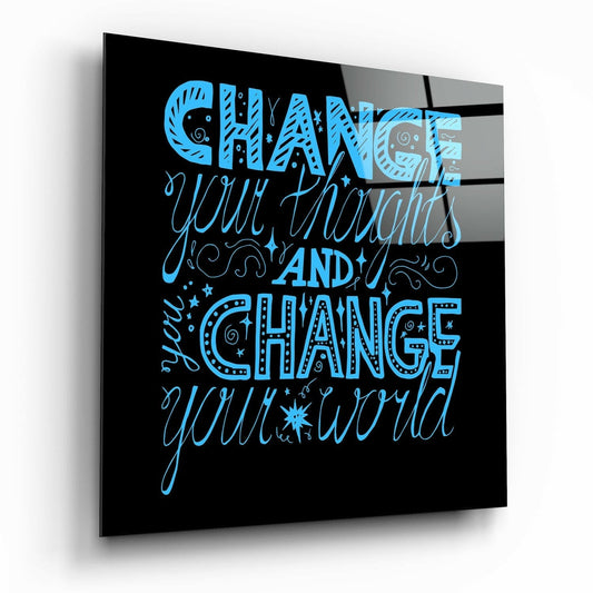 Insigneart USA Insigneart USA “Change Your World” Glass Wall Art