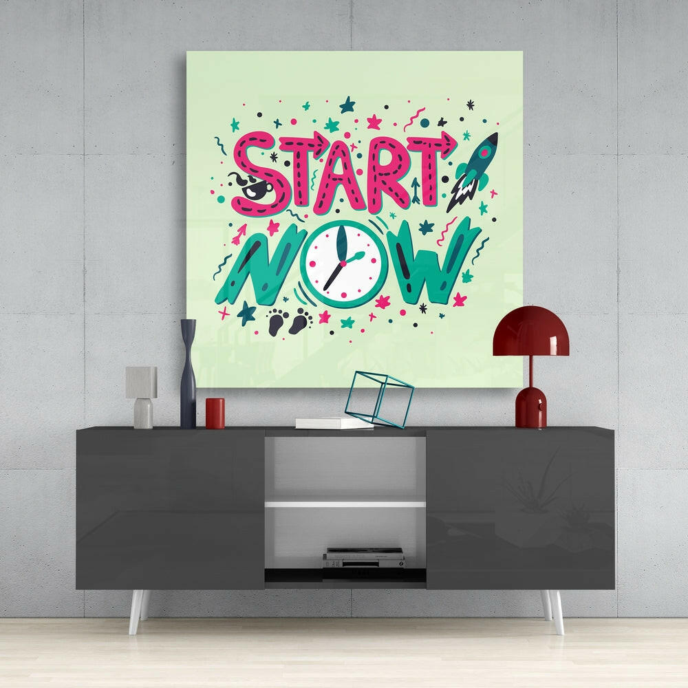 Insigneart USA Insigneart USA “Start Now” Glass Wall Art