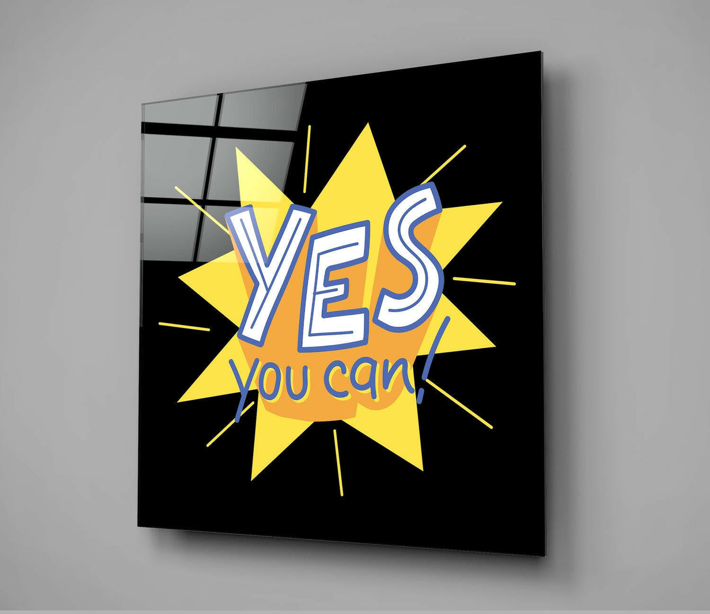 Insigneart USA Insigneart USA “Yes, You Can” Glass Wall Art