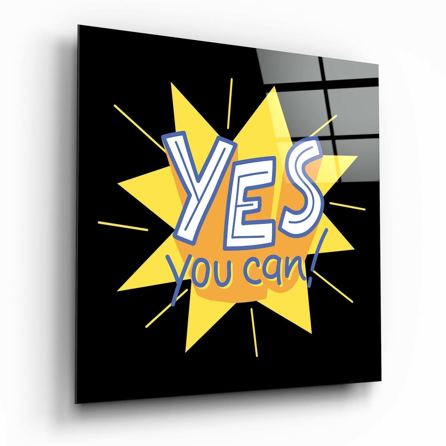 Insigneart USA Insigneart USA “Yes, You Can” Glass Wall Art