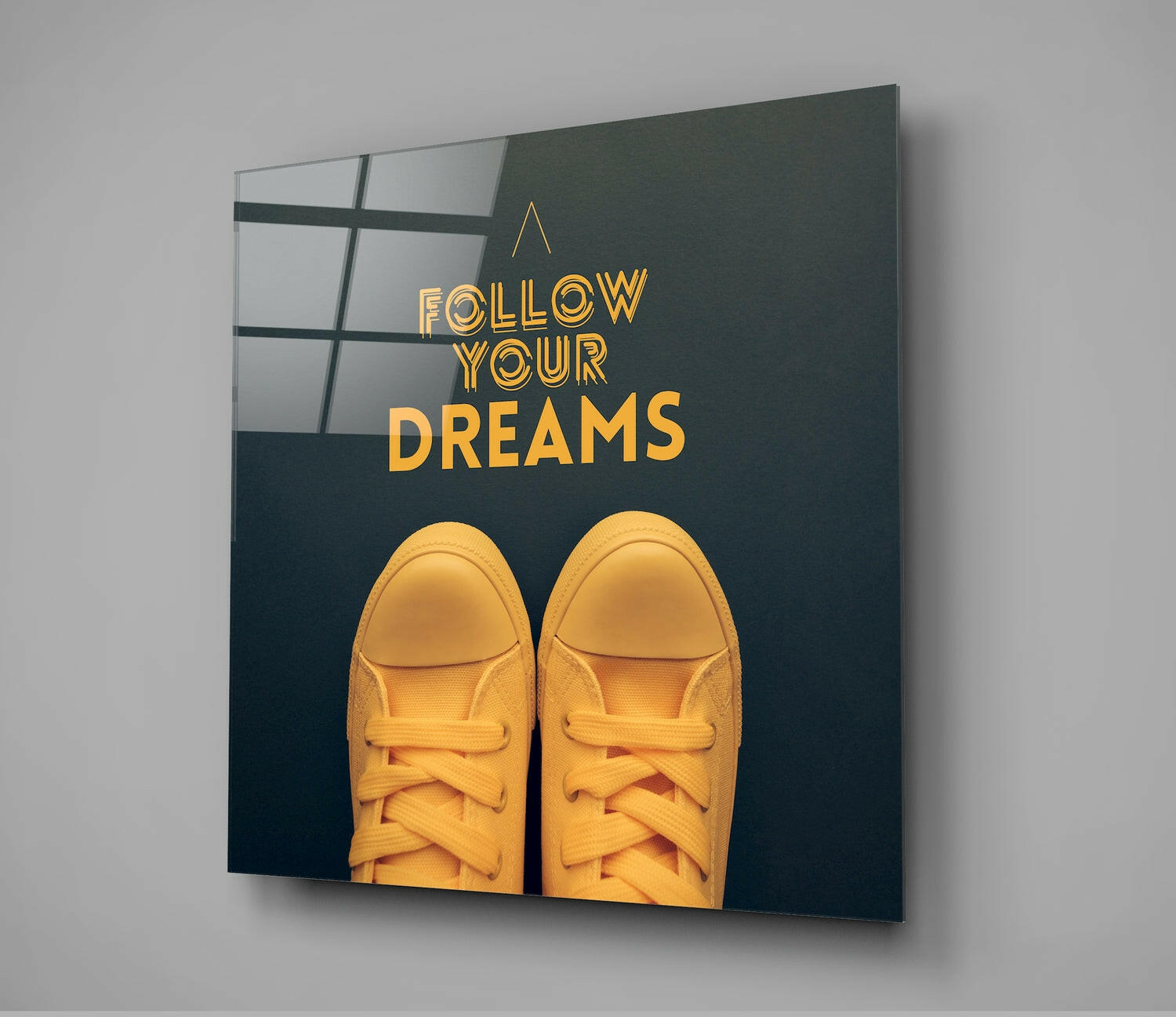 Insigneart USA Insigneart USA Follow Your Dreams” Glass Wall Art