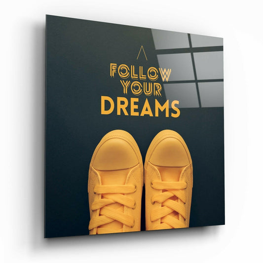 Insigneart USA Insigneart USA Follow Your Dreams” Glass Wall Art