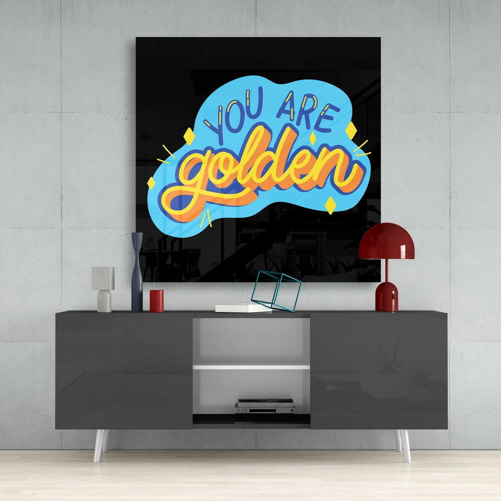 Insigneart USA Insigneart USA “You Are Golden” Glass Wall Art