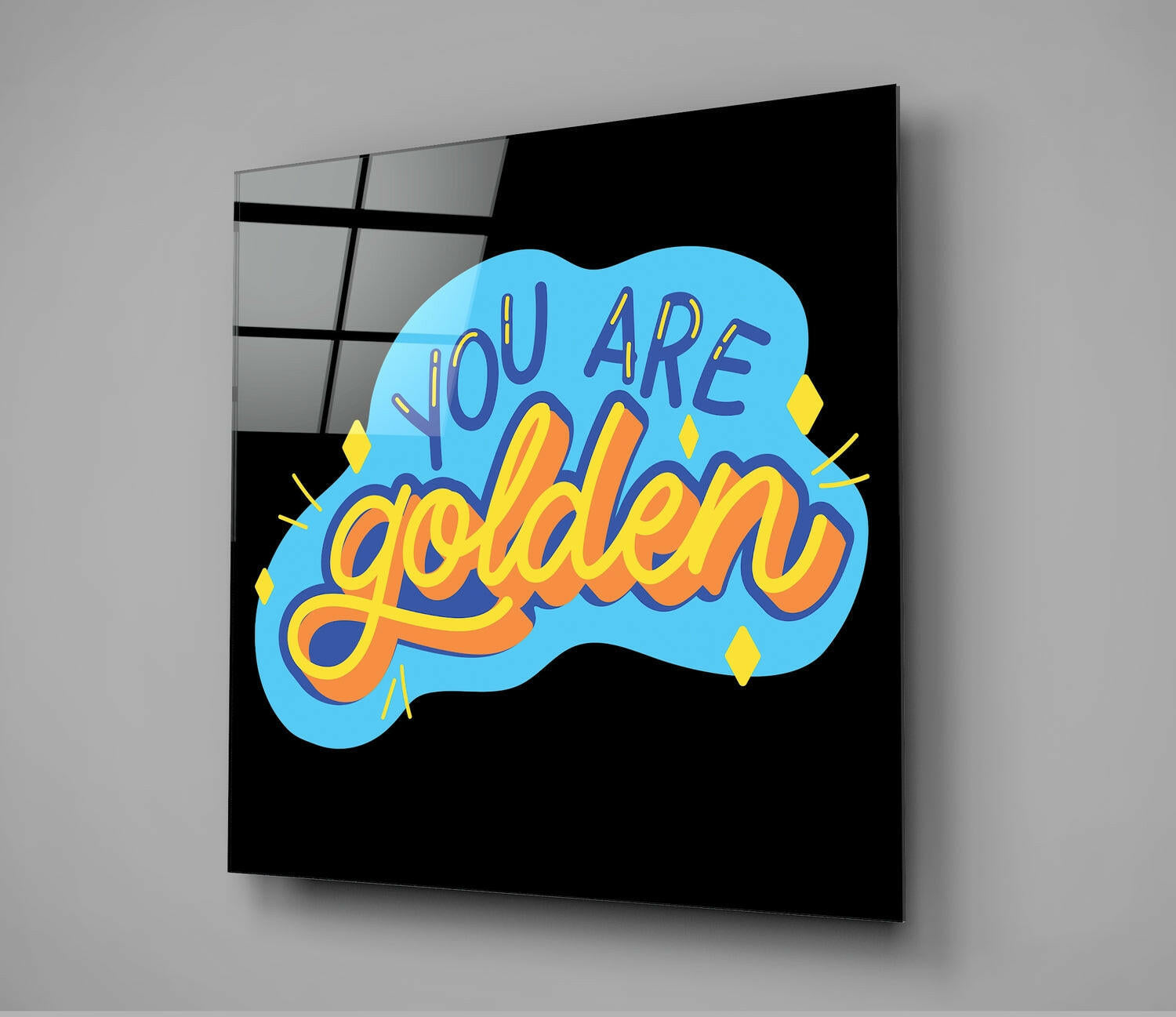 Insigneart USA Insigneart USA “You Are Golden” Glass Wall Art