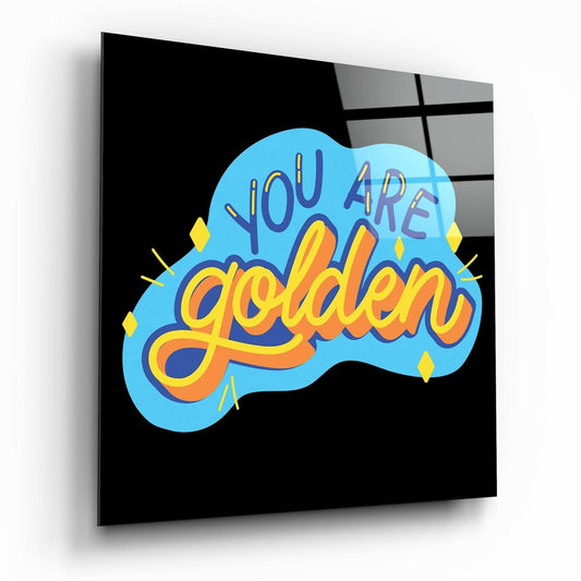 Insigneart USA Insigneart USA “You Are Golden” Glass Wall Art
