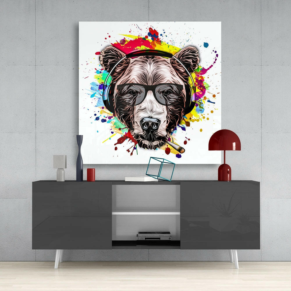 Insigneart USA Insigneart USA Bear Glass Wall Art