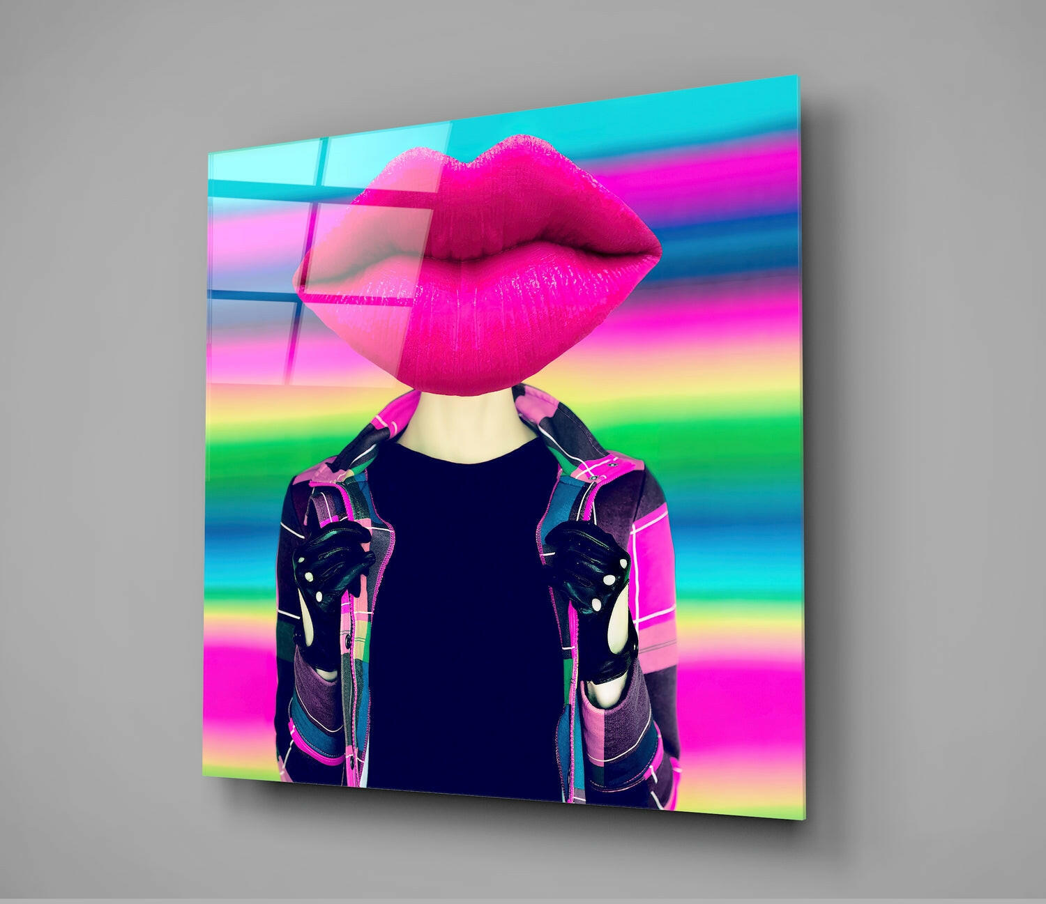 Insigneart USA Insigneart USA Head Lip Glass Wall Art