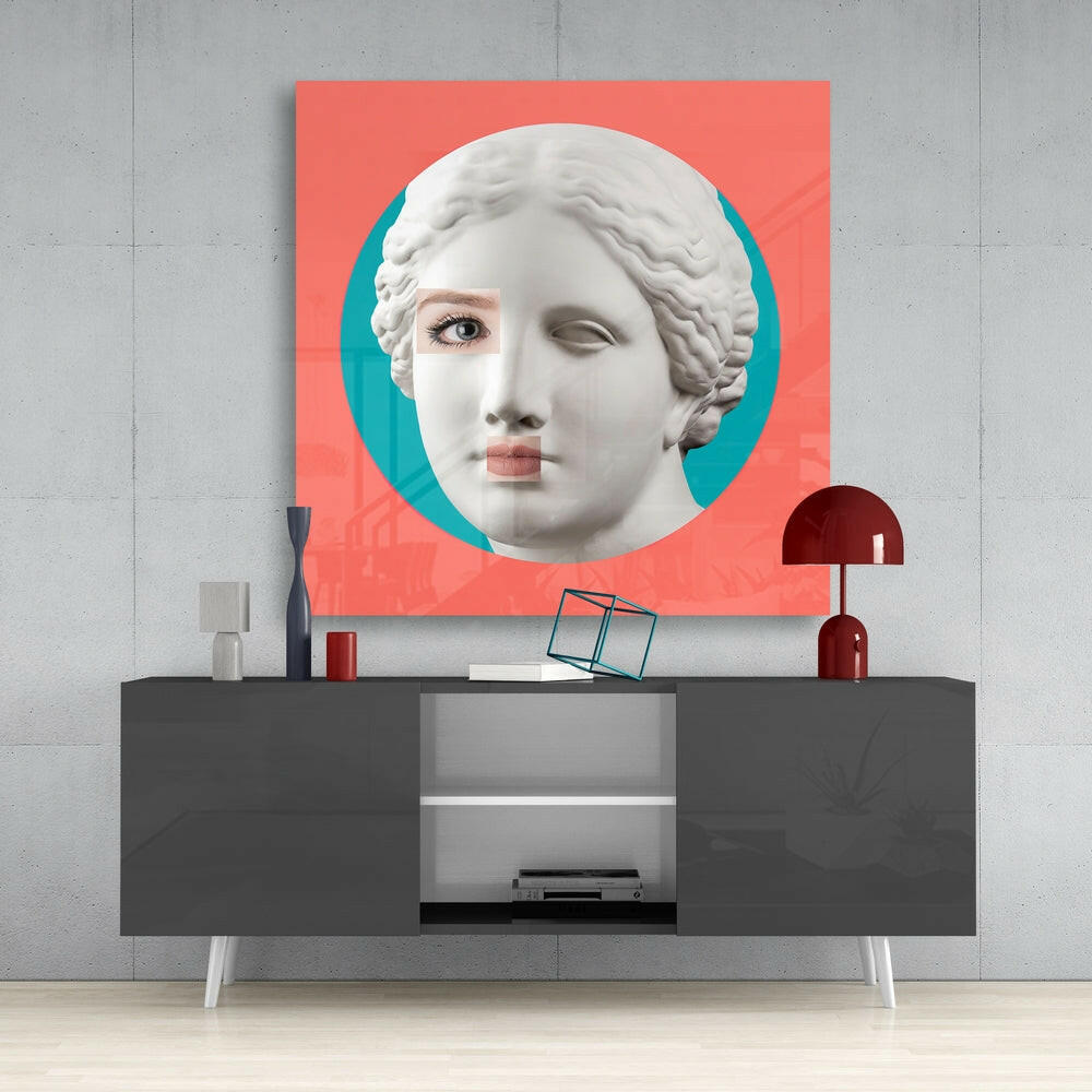 Insigneart USA Insigneart USA Female Face Sculpture Glass Wall Art