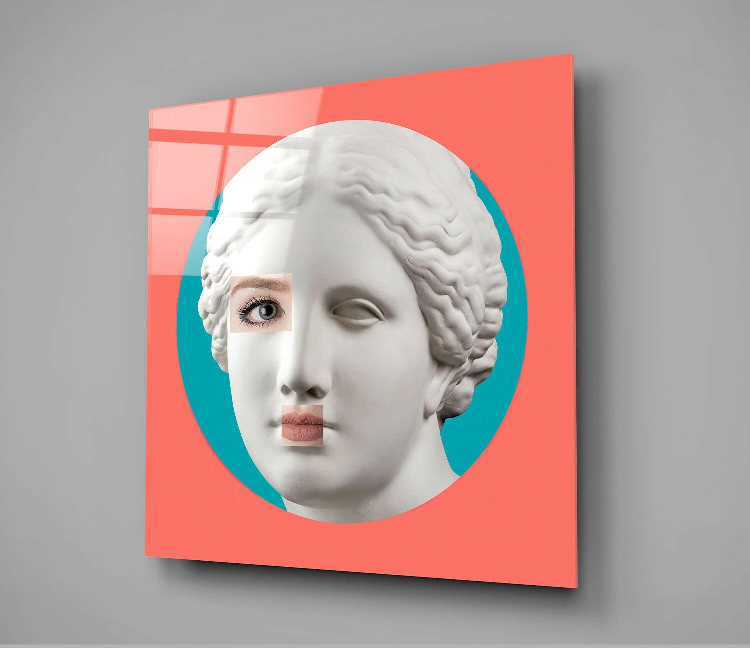 Insigneart USA Insigneart USA Female Face Sculpture Glass Wall Art