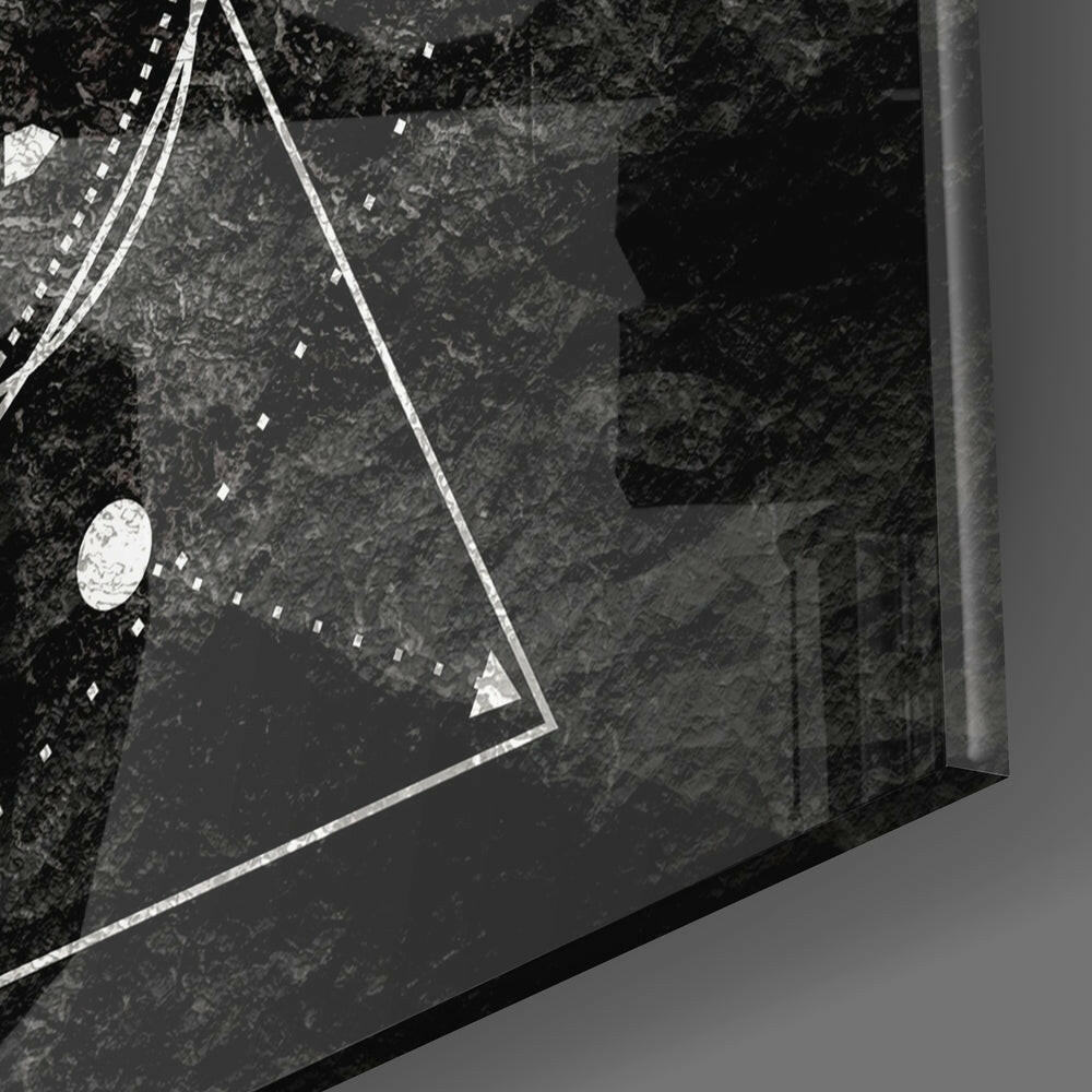 Lines of the Triangle Glass Wall Arts Insigneart USA
