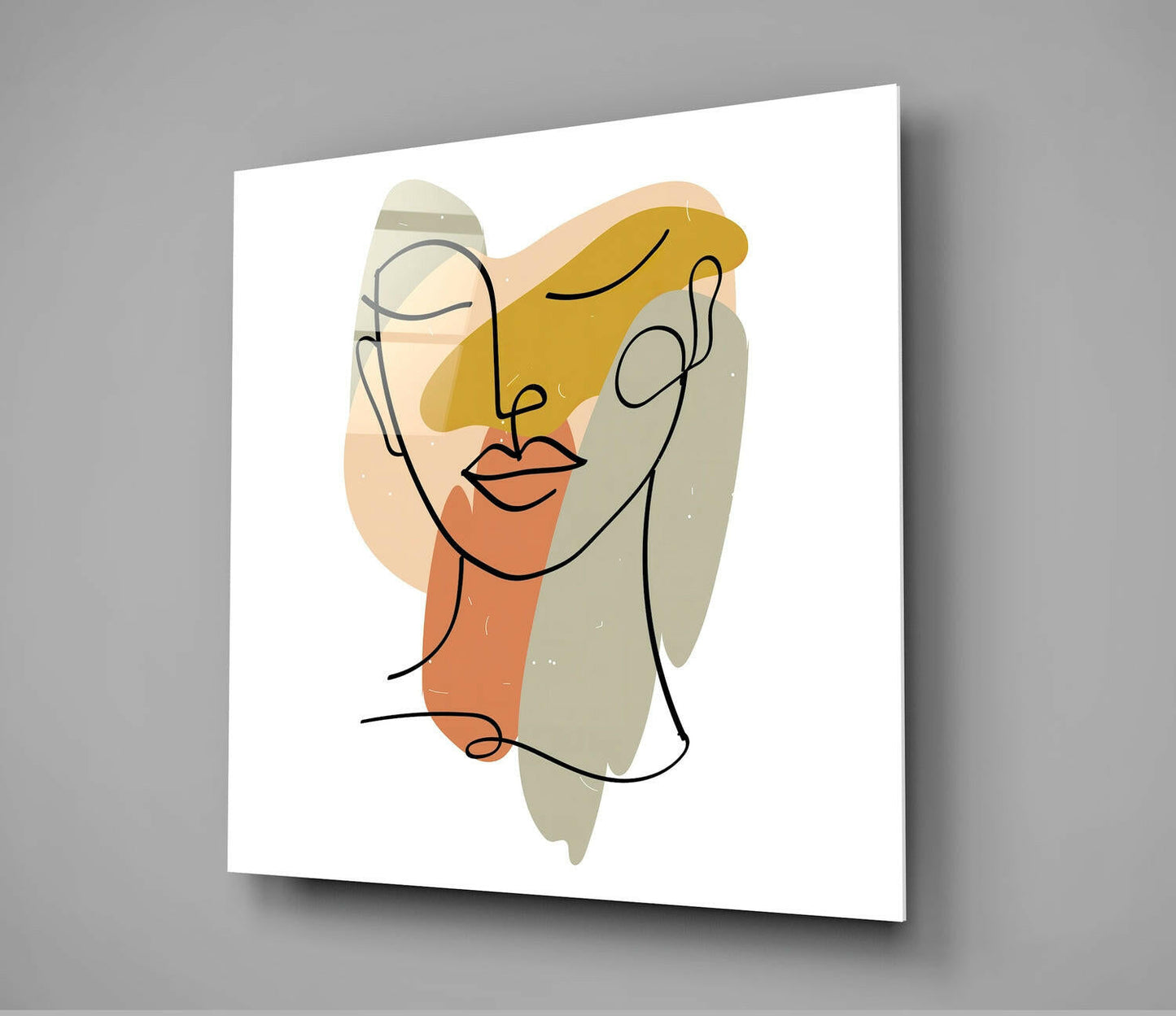 Abstract Lines Glass Wall Art
