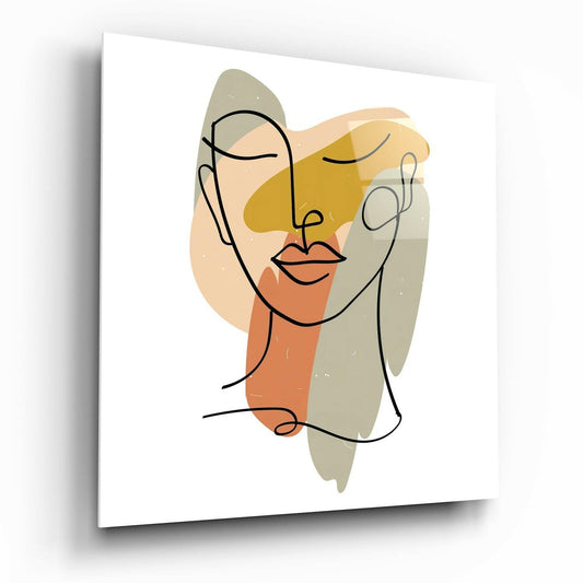 Abstract Lines Glass Wall Art