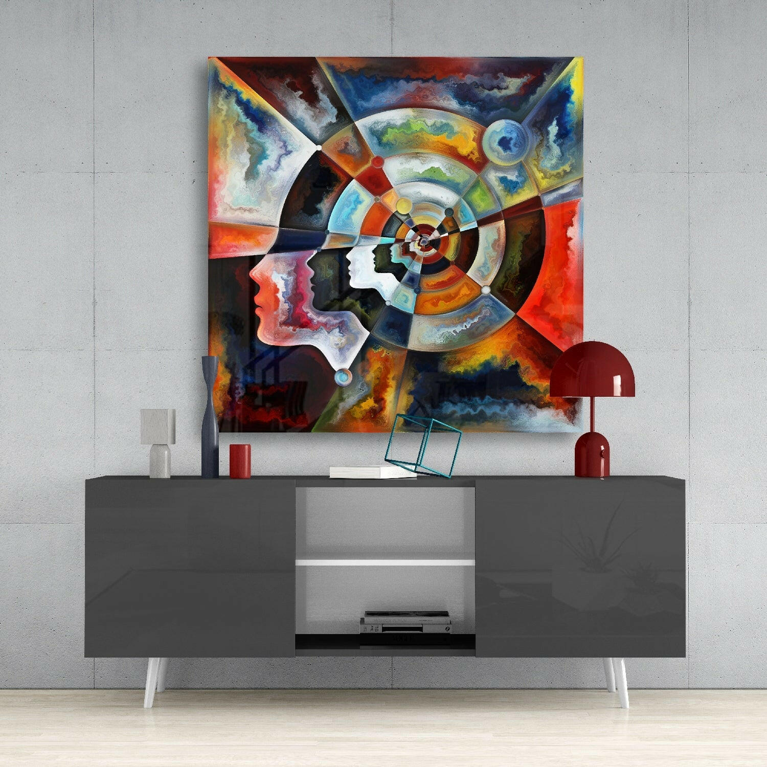 Meditation Glass Wall Art Insigneart USA