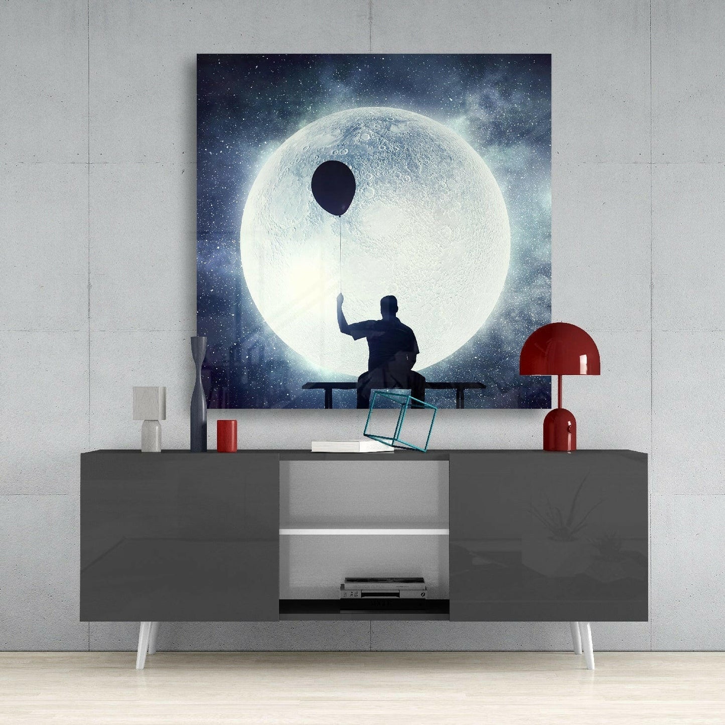 Insigneart USA Insigneart USA Full Moon Glass Wall Art