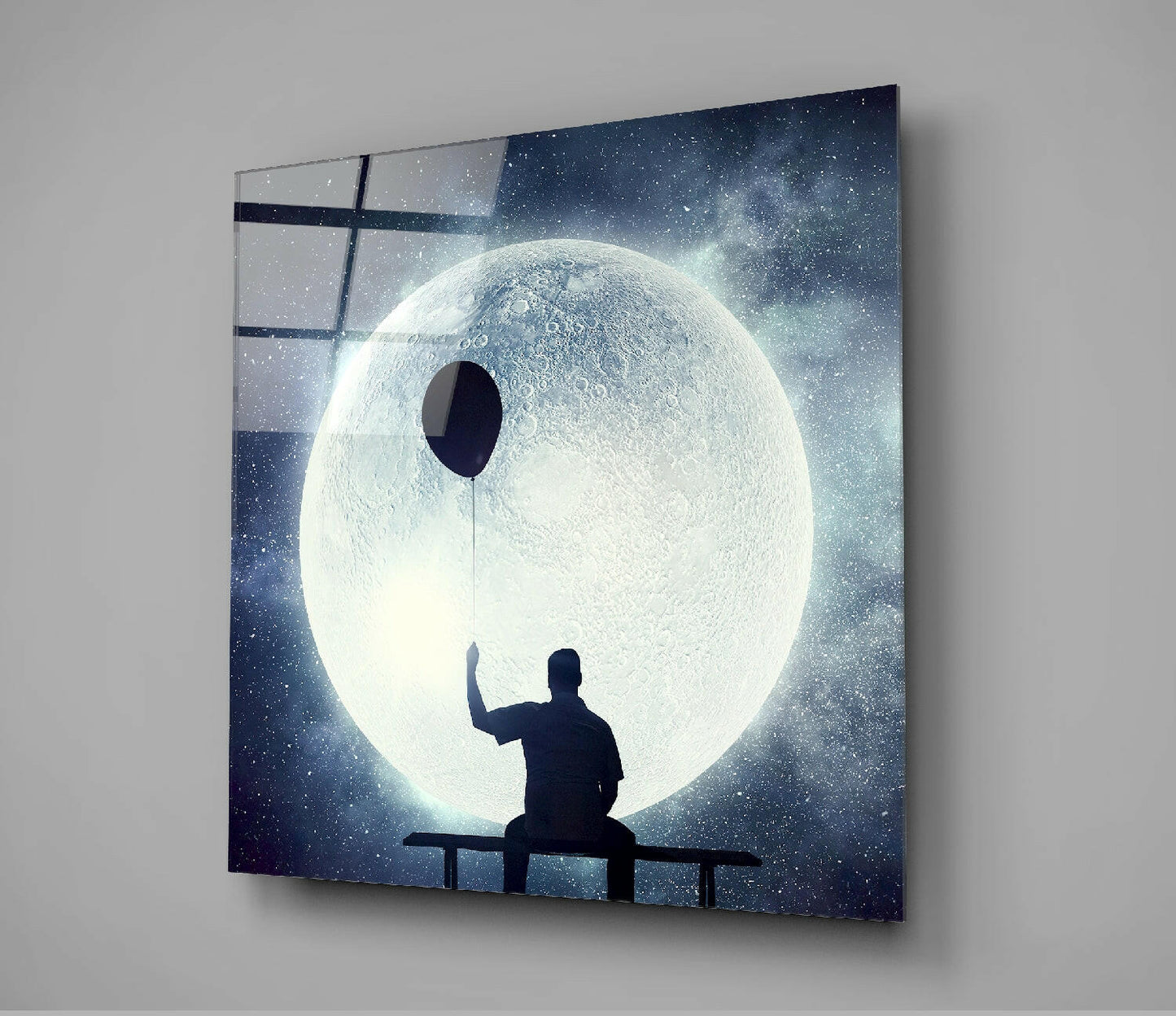 Insigneart USA Insigneart USA Full Moon Glass Wall Art