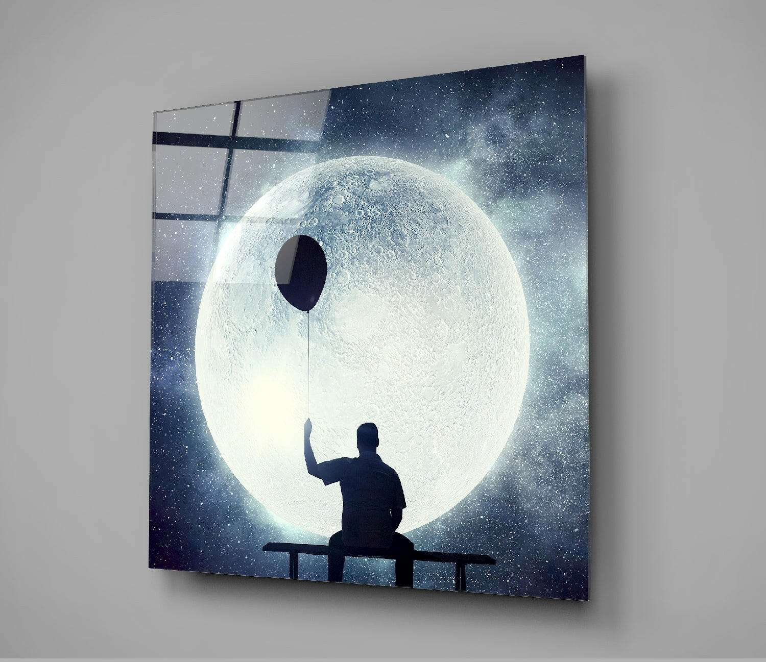 Insigneart USA Insigneart USA Full Moon Glass Wall Art