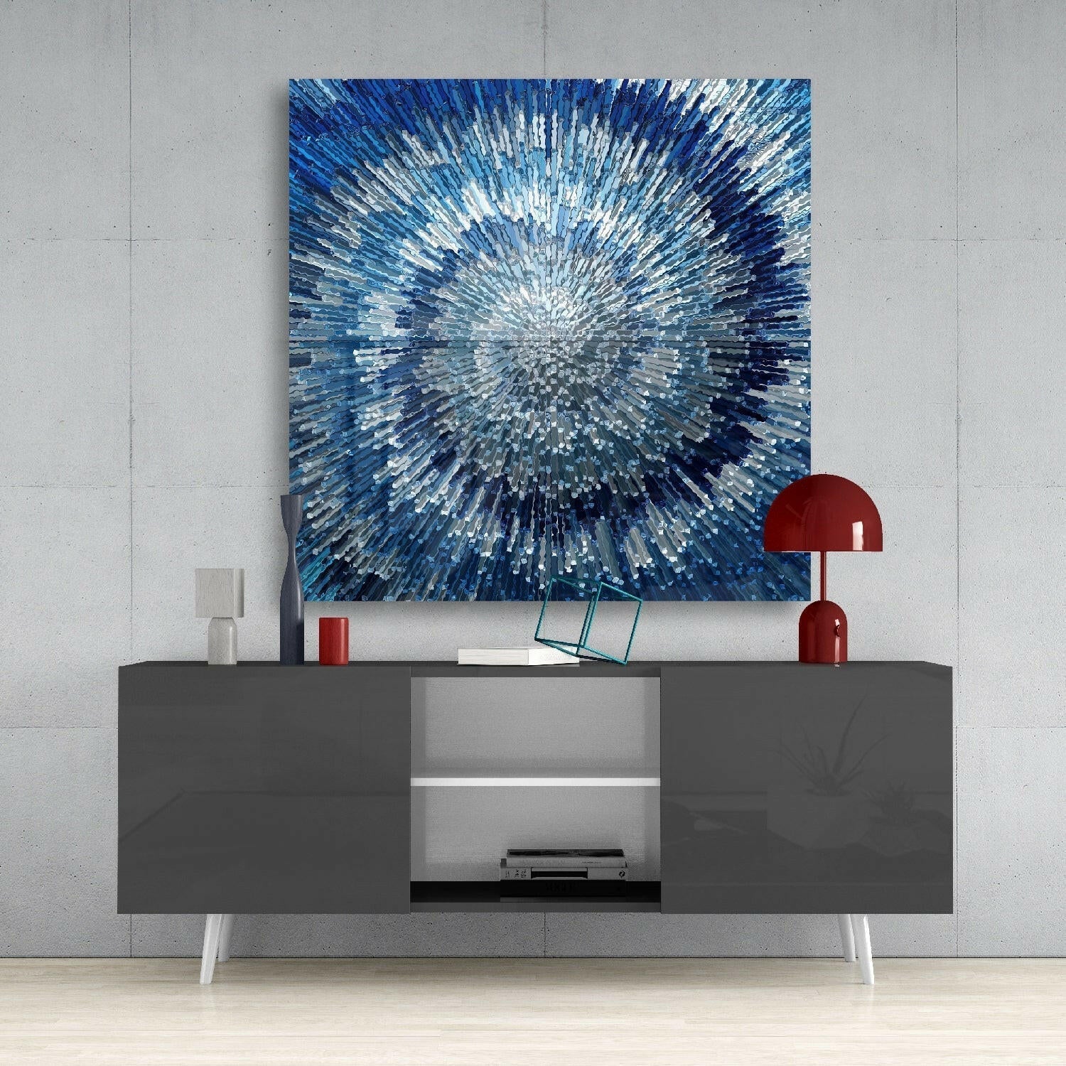 Insigneart USA Insigneart USA Cycle of Blue Glass Wall Art