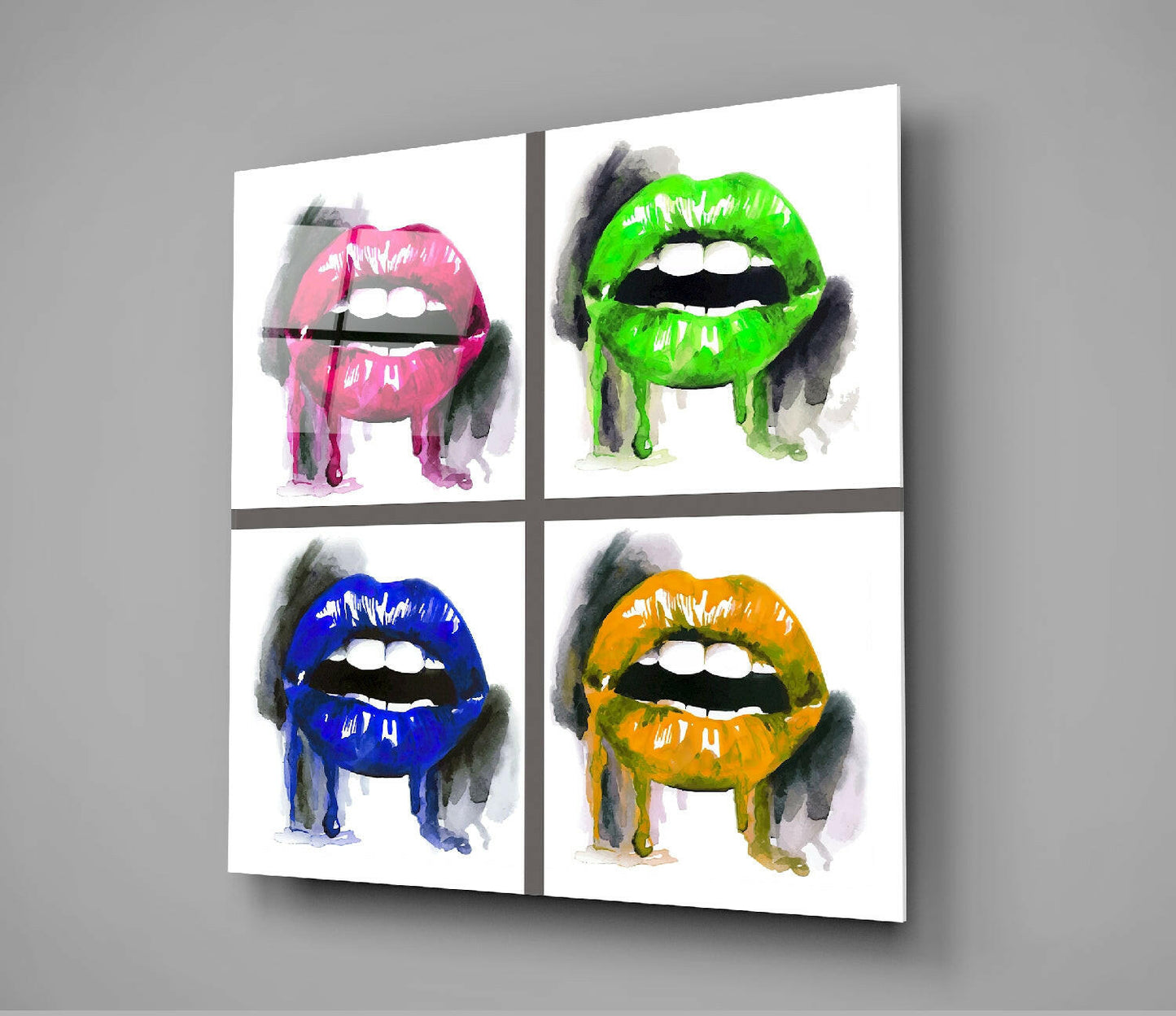 Insigneart USA Insigneart USA Colored Lips Glass Wall Art