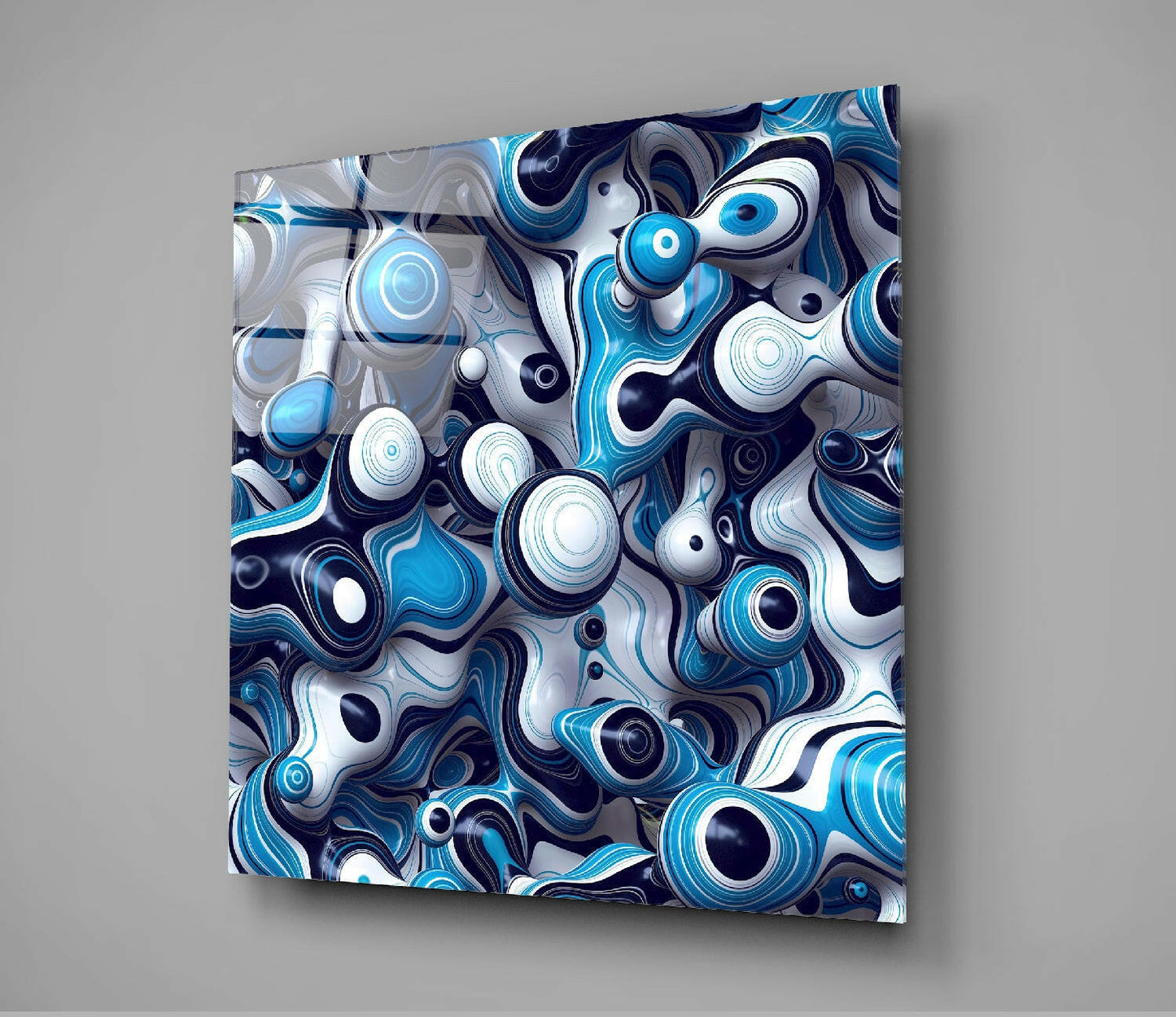 Insigneart USA Insigneart USA Blue Balls Glass Wall Art