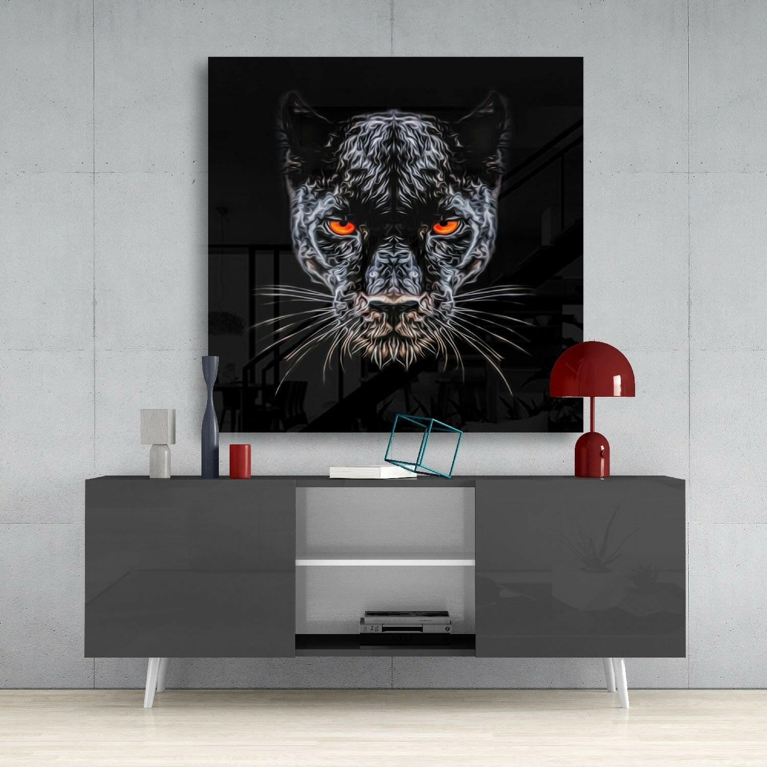 Insigneart USA Insigneart USA Panther Glass Wall Art