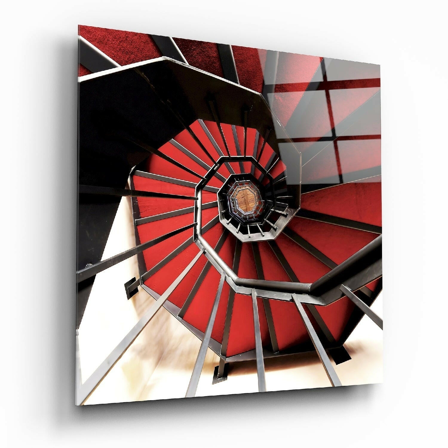 Insigneart USA Insigneart USA Red Stair Glass Wall Art