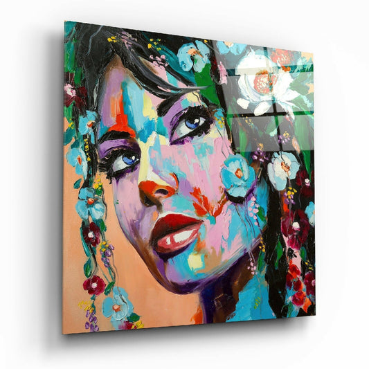 Insigneart USA Insigneart USA Floral Woman Glass Wall Art